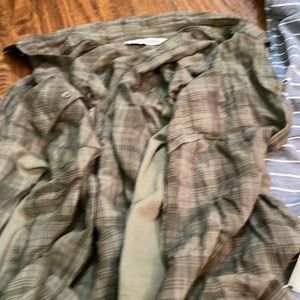 Green flannel side is like cape